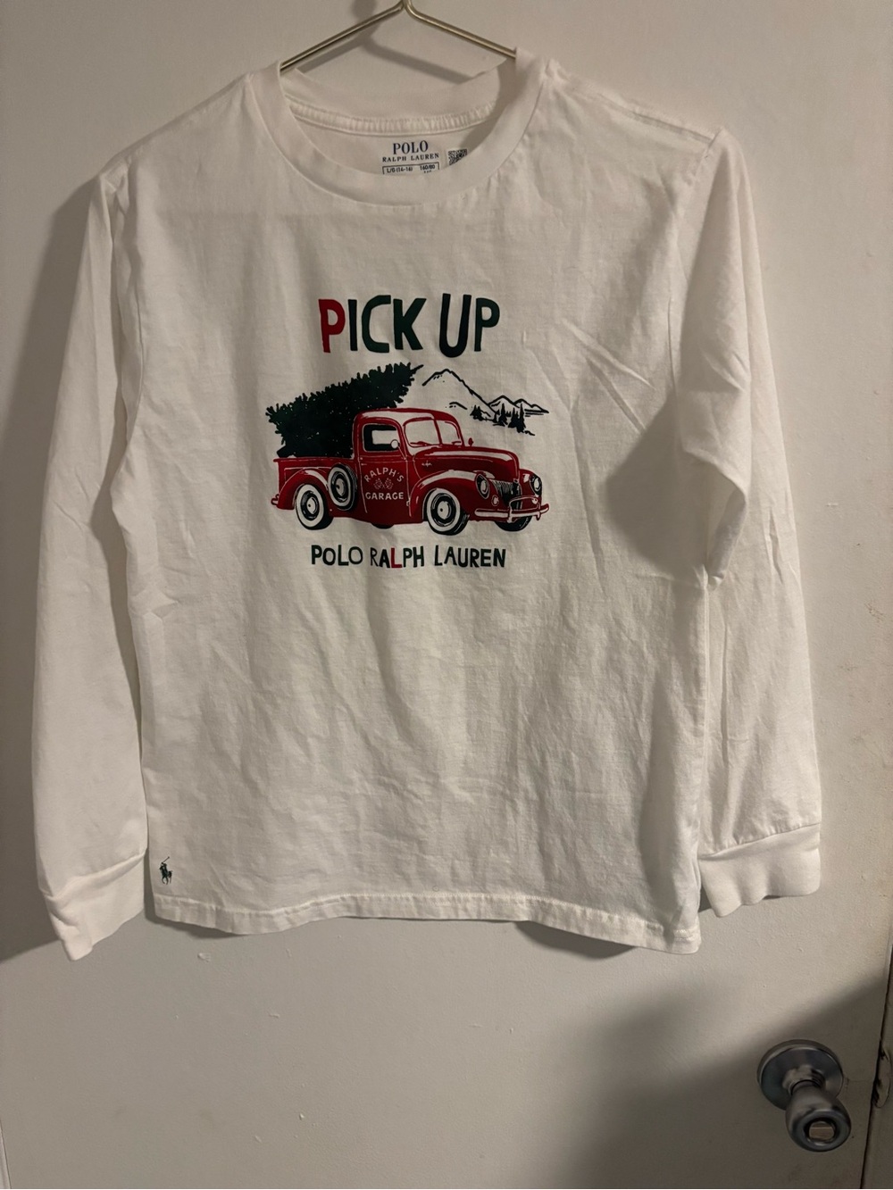 Polo Ralph Lauren Boys L 14-16 Pickup Truck Long Sleeve Graphic Tee